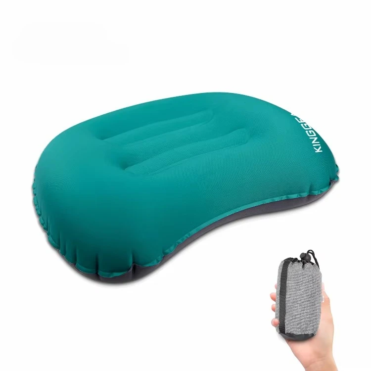 Waterproof Aircraft Camping Sleep Soft Neck Support 50D Microfiber Inflatable Travel Cooling Collapsible Inflatable Pillow