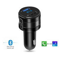 FM Transmitter for Car Bluetooth Fast Car Charger Wireless FM Radio Bluetooth Car Adapter Noise Cancelling Hands-Free Call