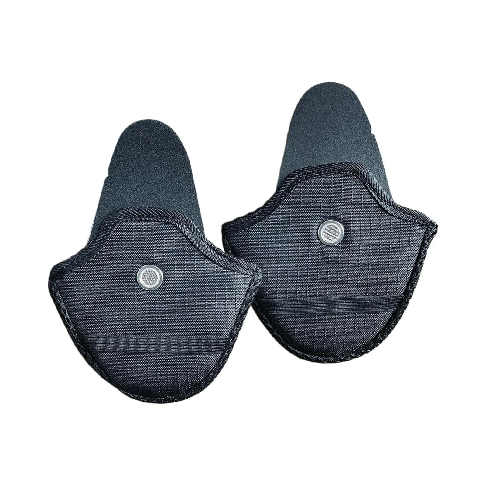 

2Pcs Practical Helmet Ear Cover Wind Noise Block Detachable PU Leather Ear