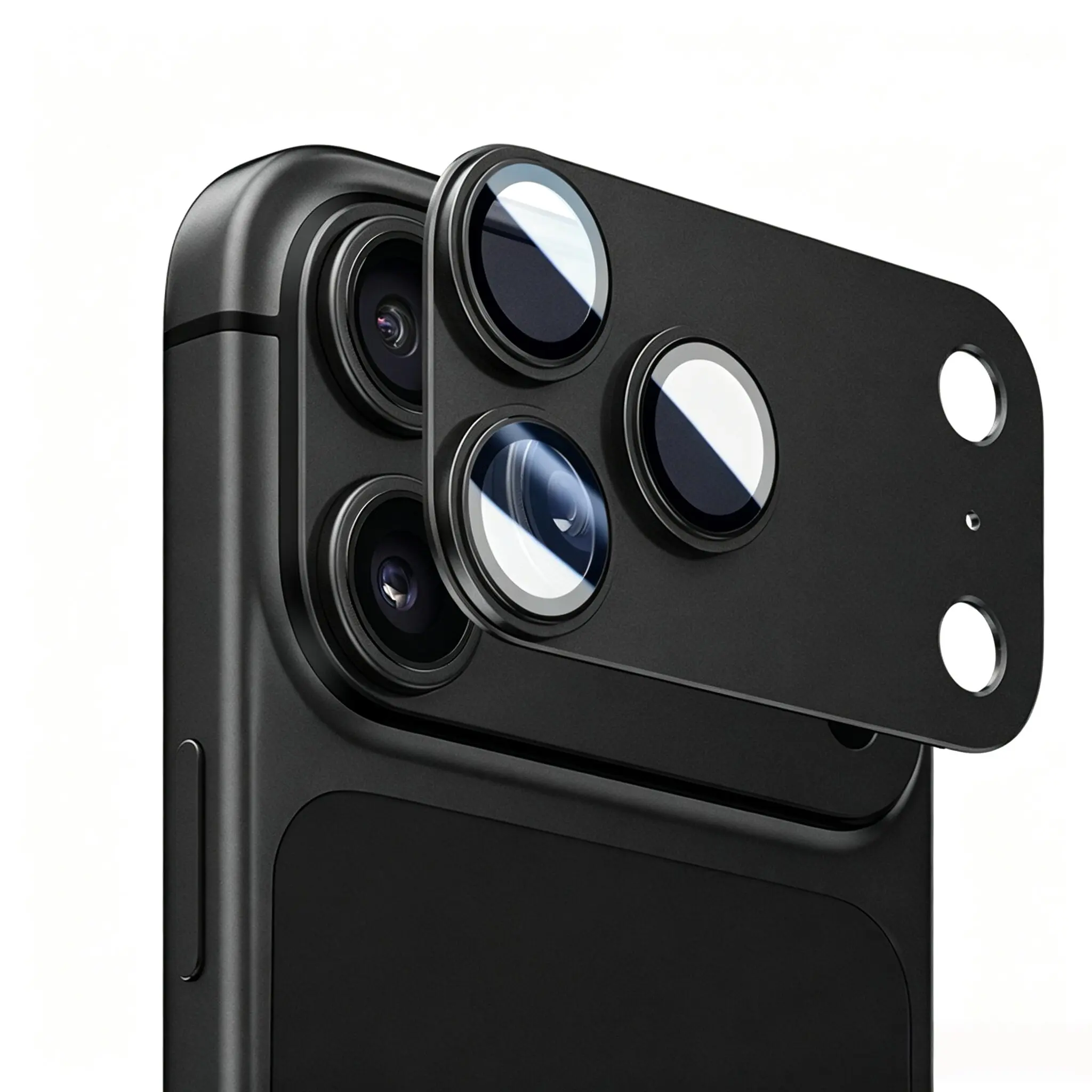 2 Stück Aomor Linsenschutz für iPhone 18 17 Pro Max, starke Haftung, Metall, 9H gehärtetes Glas, Kamera-Bildschirm, vollständiger Schutz. – Detail 9