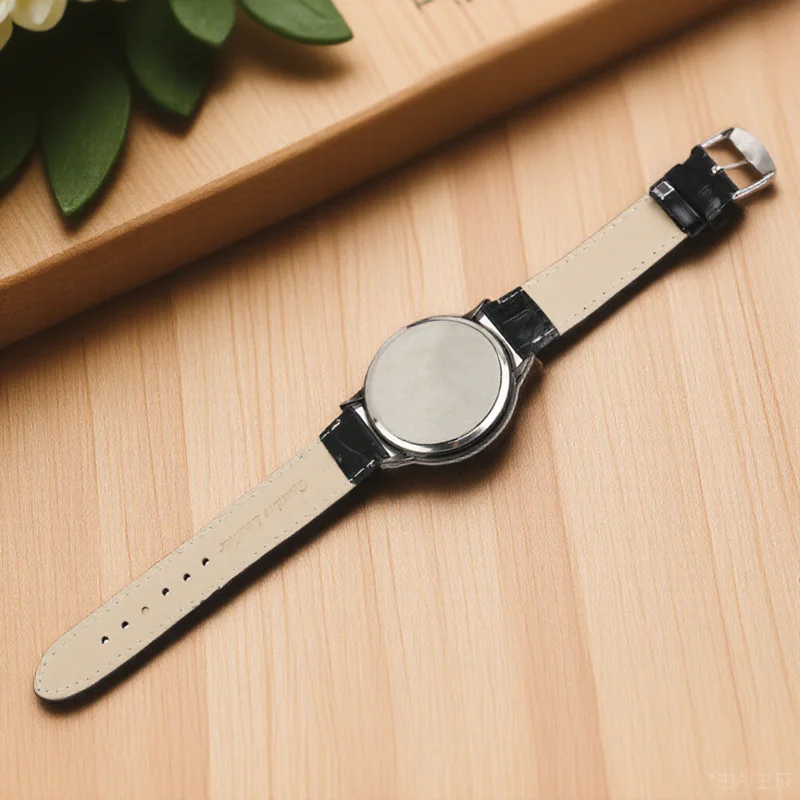 

Touch Control Led Black Round Dial Pu Band Touch Screen Function Smart Quartz Watch For Daily Use Led Watch