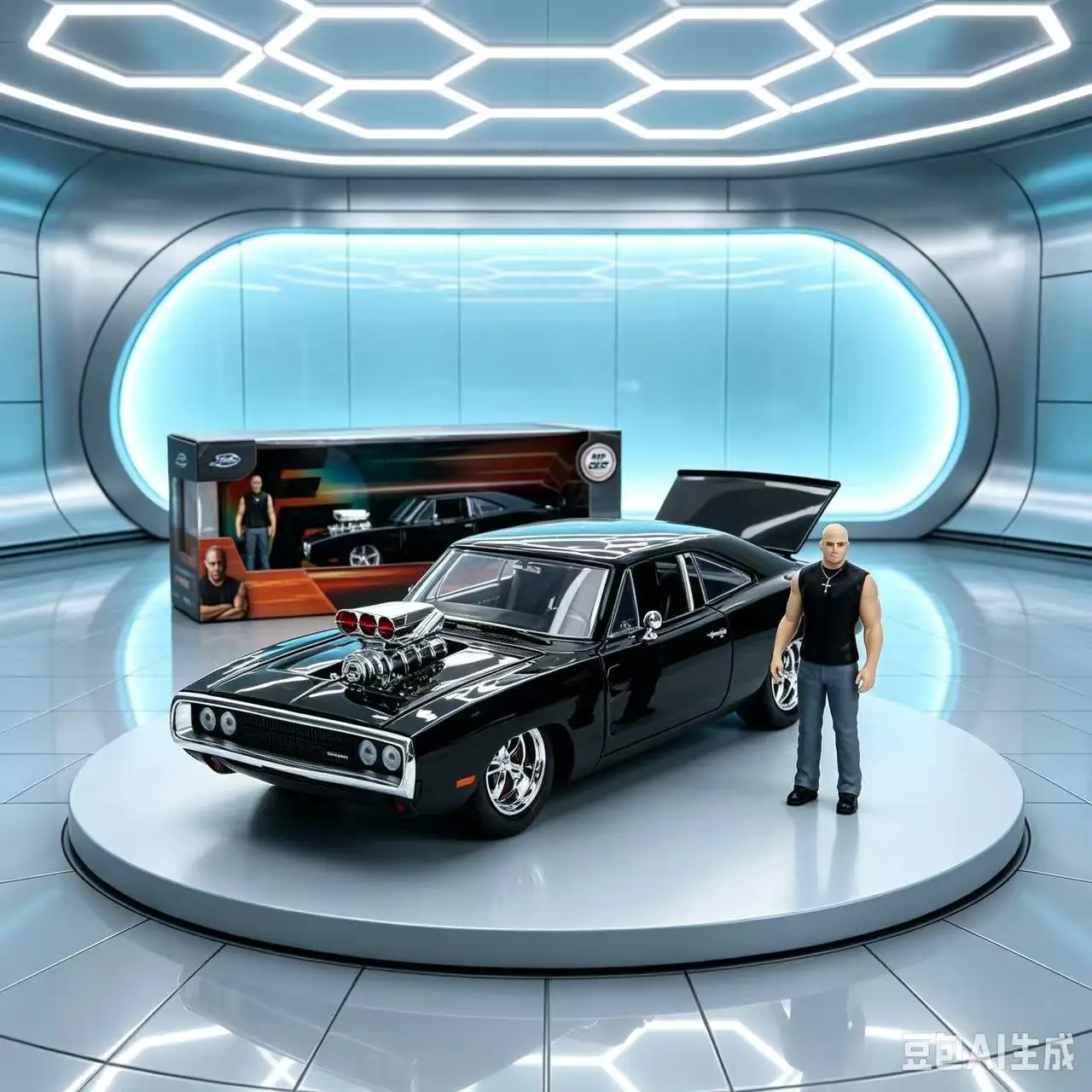 Diecast Jada 1/24 Dodge Charger with 4 Openable Doors, Metal Model Car for Kids, Ideal Gift for Boyfriend