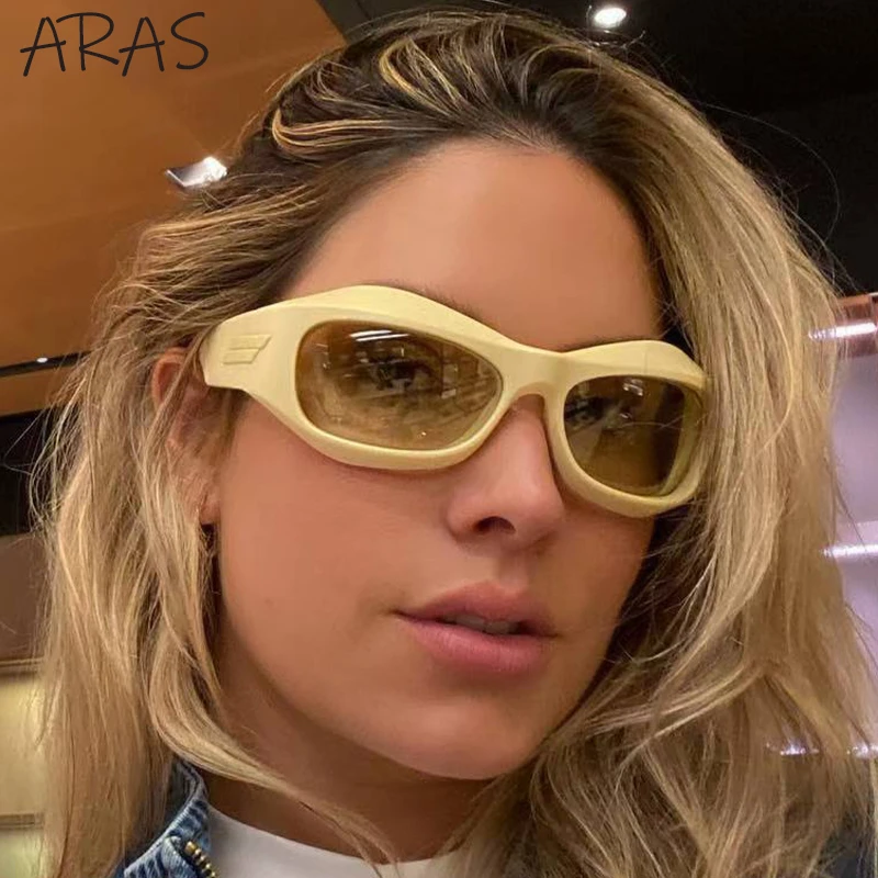 Übergroße Y2K Punk Sonnenbrille für Damen und Herren Neue 2000er Vintage Trend Steampunk Sonnenbrillen Sport-Schildbrille UV400-Schutz – Detail 5