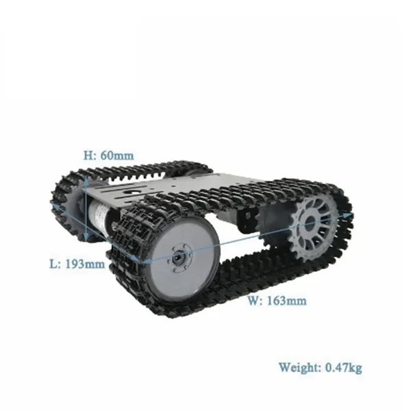 Smart Tank Car Chassis Tracked Caterpillar Crawler Robot Platform with Dual DC 12V Motor for DIY for Arduino T101-P/TP101