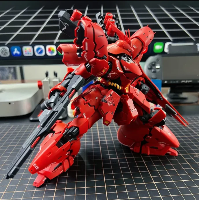Em estoque gaogao modelo rg 1/144 Msn-04 sazabi montagem modelo kits esqueleto de plástico anime figura ação robô modelo brinquedos presentes
