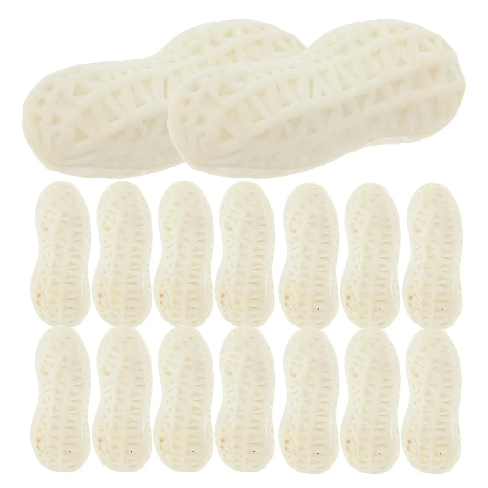 

20 Pcs Peanut Shaped Erasers Realistic Design Cute Stationery School Supplies Kids Toys Rubber Eraser For Students