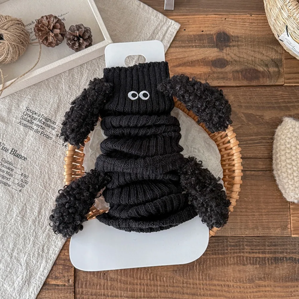 

Детские гетры с милым щенком, вязаные утолщенные длинные носки в стиле Лолиты, сохраняющие тепло, однотонные носки до середины икры, осень-зима