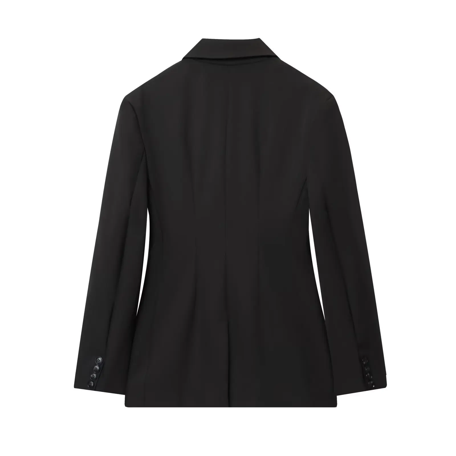 Abrigo de mujer 2025 otoño nuevo estilo negro de manga larga ajustado traje minimalista chaqueta Casual desplazamientos elegante abrigo de mujer