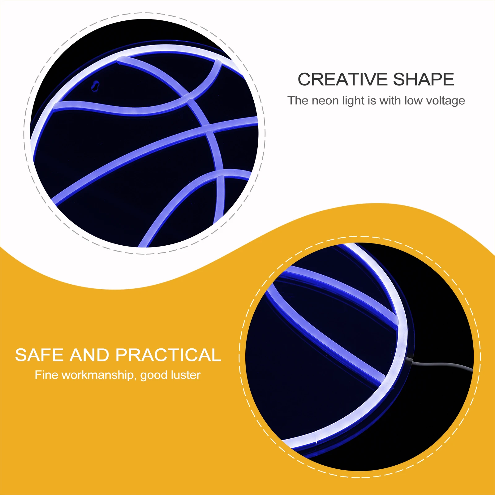 

Basketballs Modeling Lamp LED Decorative Blue Light Ornament Creative Adornment