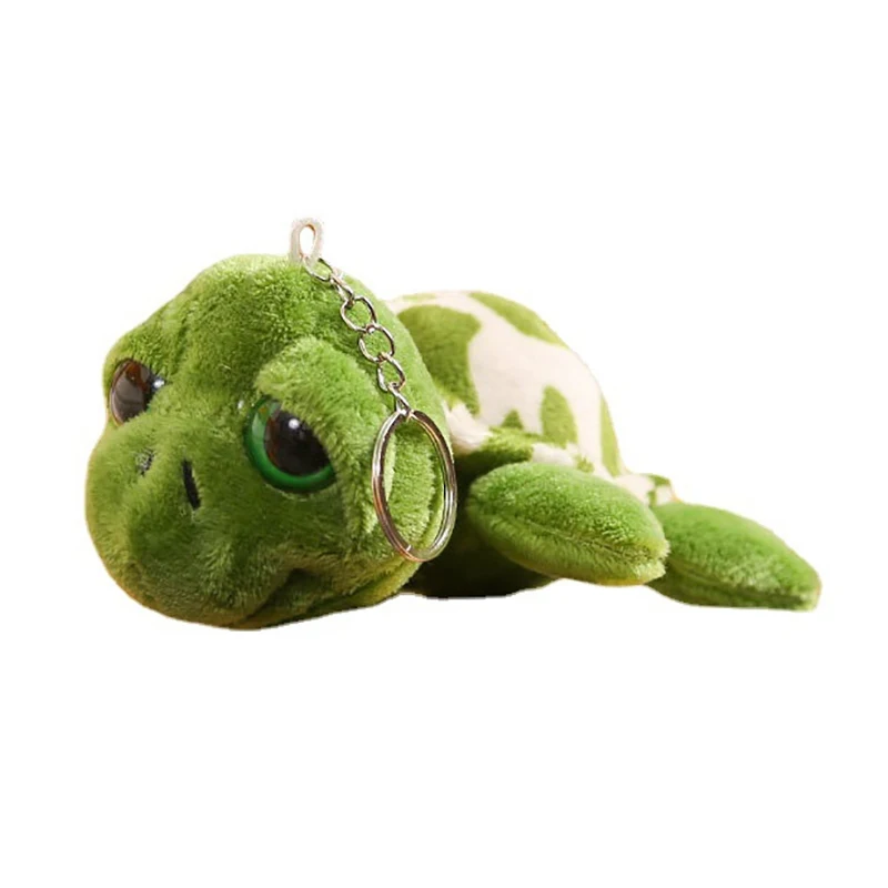 Mini llavero de tortuga de dibujos animados para niña, colgante de juguete de felpa suave, exquisito llavero de tortuga, adorno de Bolsa Escolar de joyería