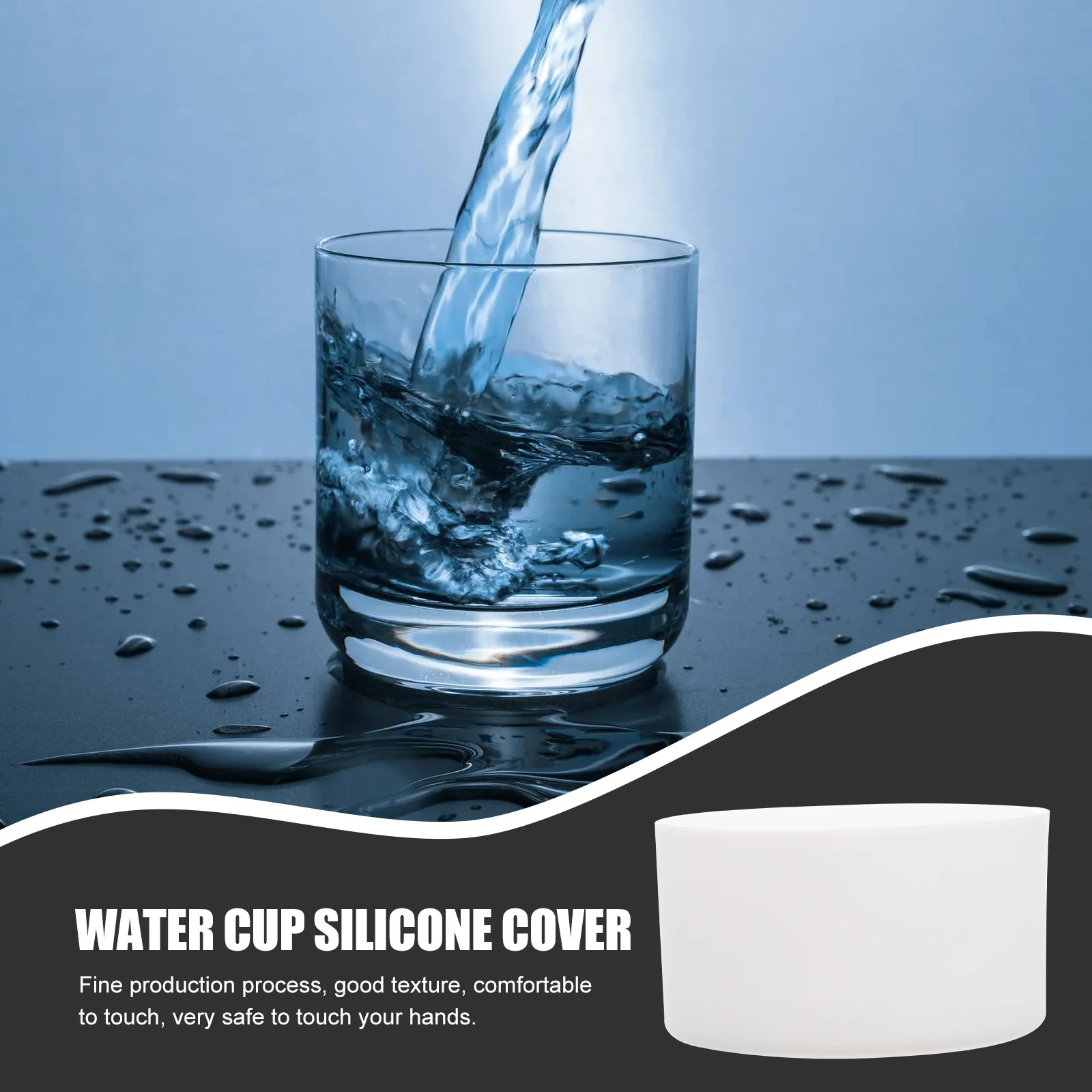 

3Pcs Spray Bottle Silicone Sleeve Heat Insulation Glass Cup Cover Non-Slip Elastic Secure Fit Soft Touch Safe for Hands Daily