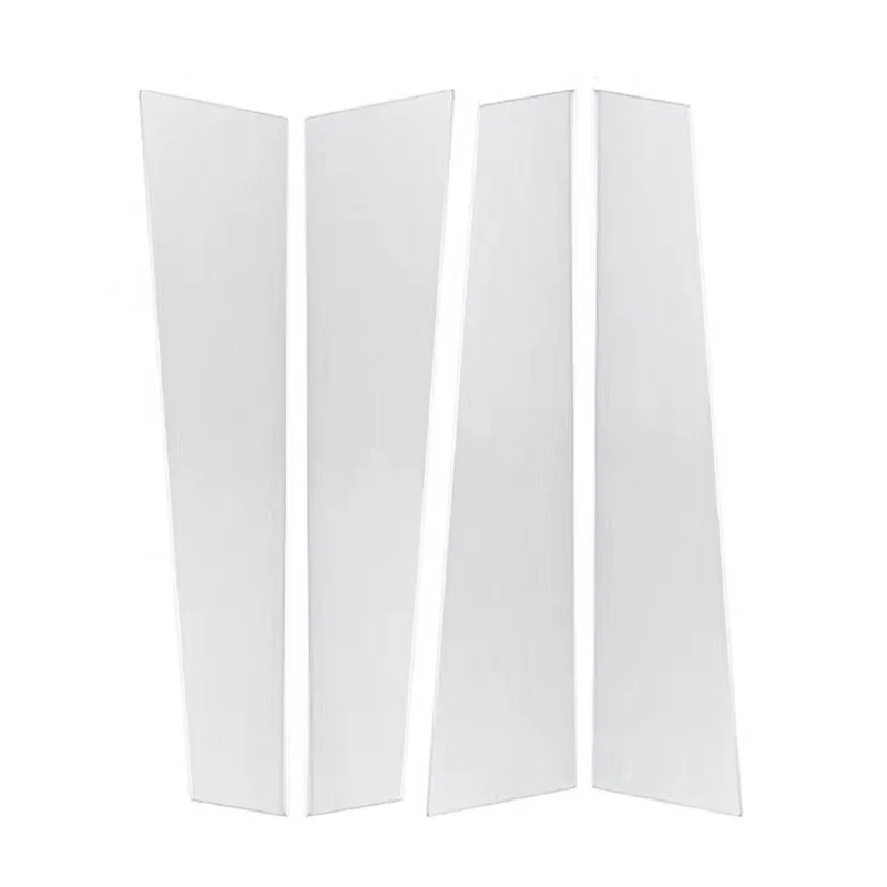 4Pcs Car Window B Pillar Strip Stickers for Mercedes Benz GLS Class 2016-2023 Center Post Chrome Aluminum Trim Panel