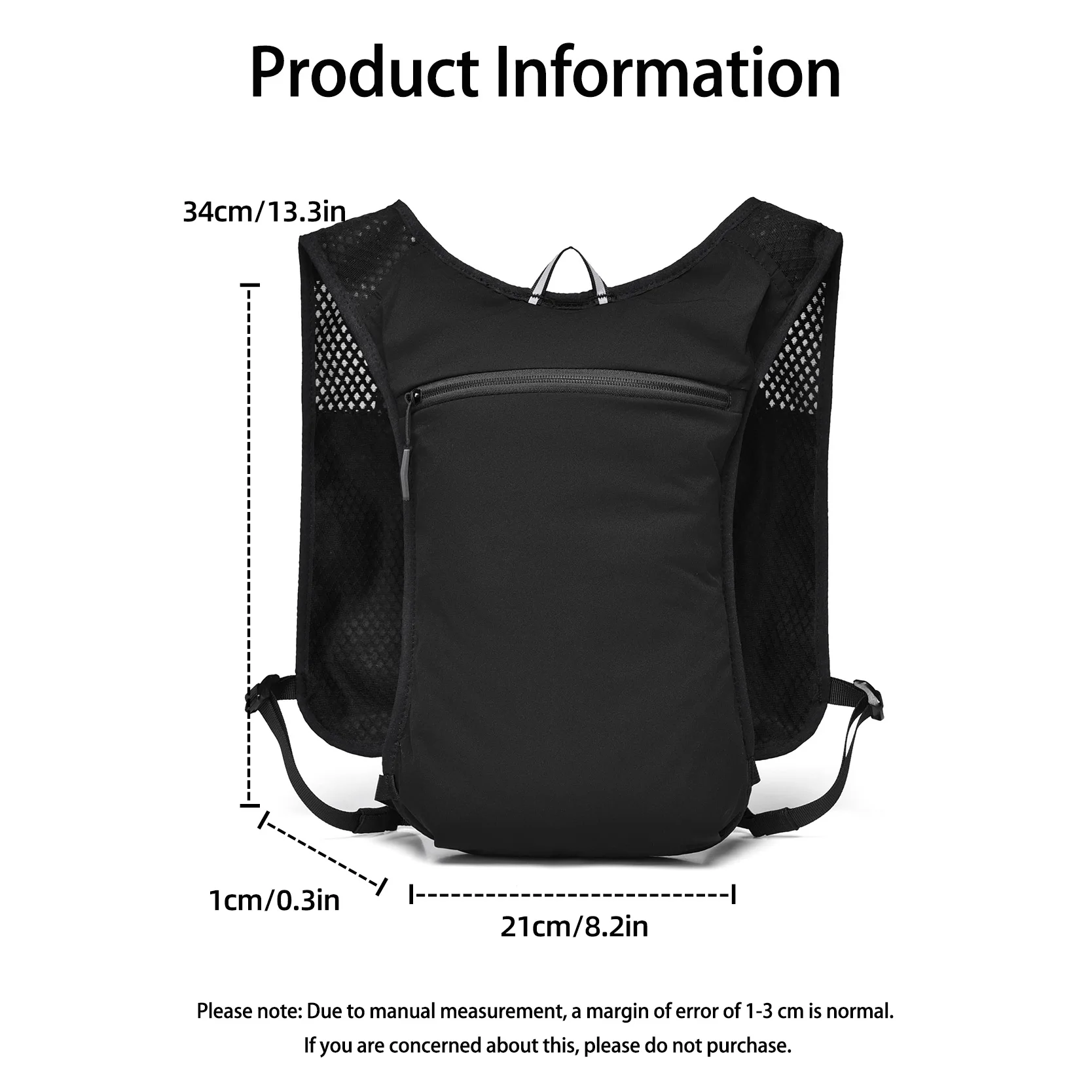 Multi Functional Water Bag Vest Bag, Unisex Ultra Light Off-road Running Backpack, Durable Large Capacity Marathon Bag, Nylon Fa