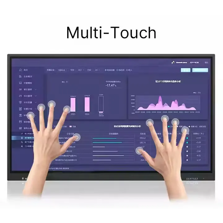 55 65 75 85 86 98 110 Inch Pen Finger Touch Interactive 4K LCD Digital Smart Board School Teaching Flat Panel Interactive Boards