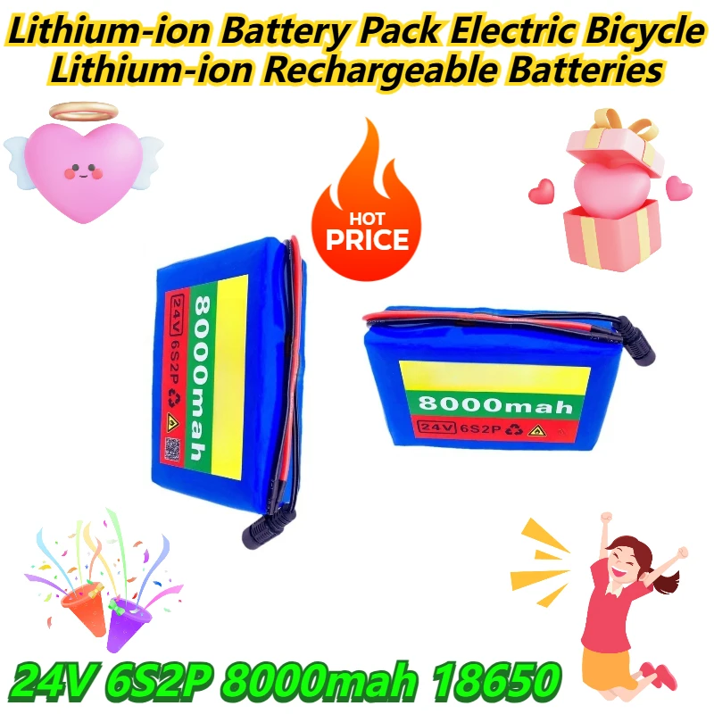 

24V 6S2P 8000mah 18650 Lithium-ion Battery Pack Electric Bicycle Lithium-ion Rechargeable Batteries
