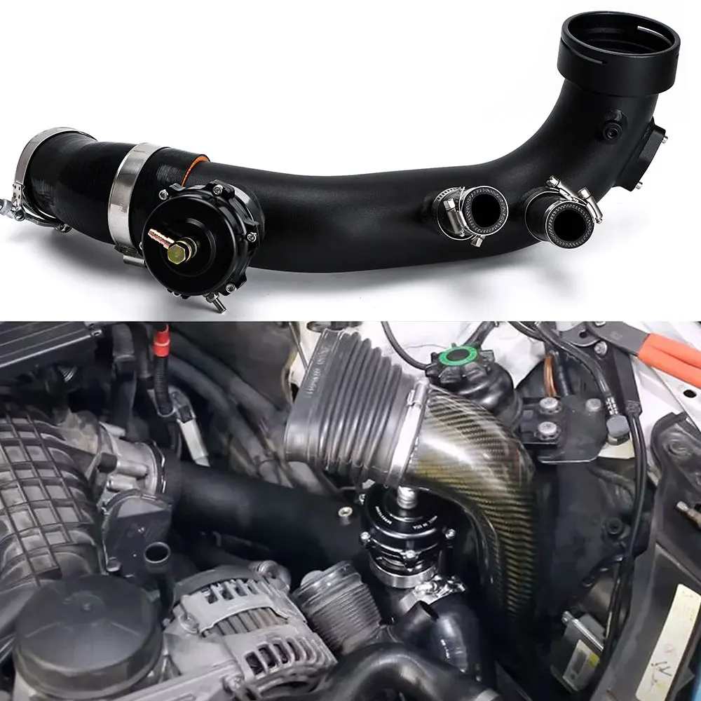 

Для BMW N54 E88 E90 E92 135i 335i 335 Автомобильная турбонаддувная труба для заряда, комплект жестких труб с продувочным клапаном 50 мм, автоаксессуары