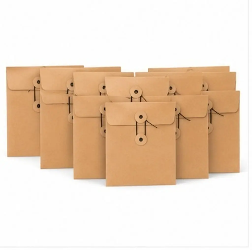 10Pcs Cd Dvd Paper Sleeves Kraft Brown Envelopes Cd Holder Sleeves for Easy Storage Transport Collection Dust Protection Sturdy