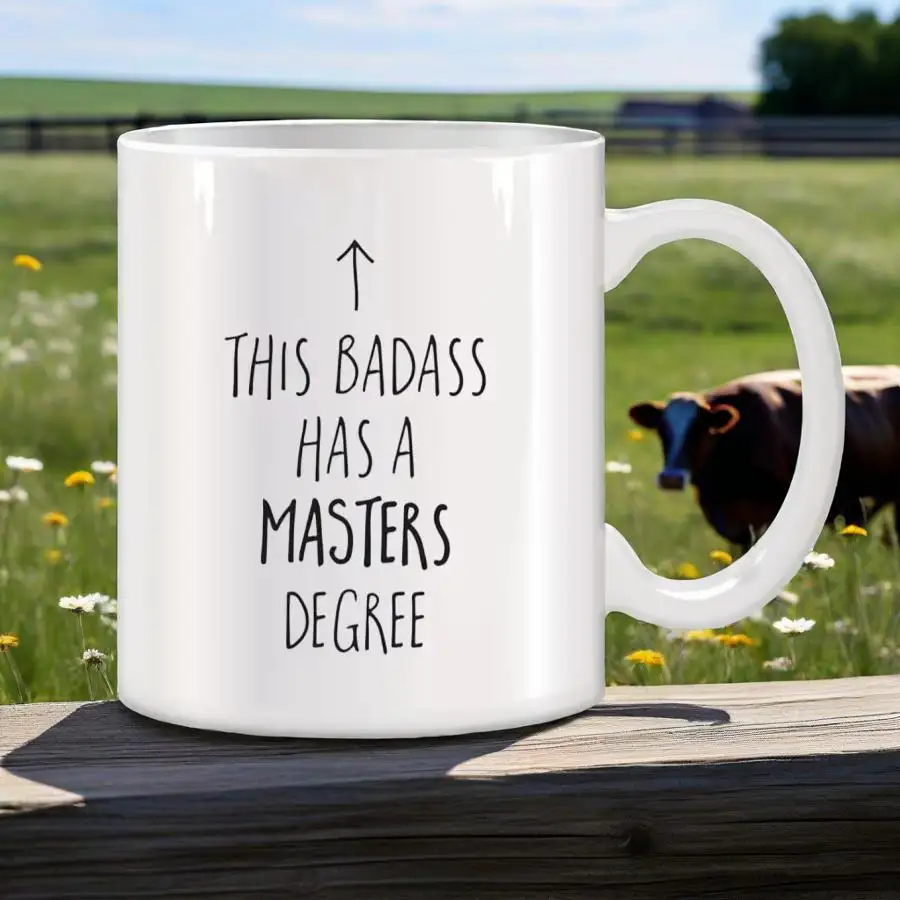 Coffee Mug Cup This Badass Has a Masters Degree Mug Unusual Mugs Ceramic Original Coffee Cups Cup for Tea Personalized Gift Rare