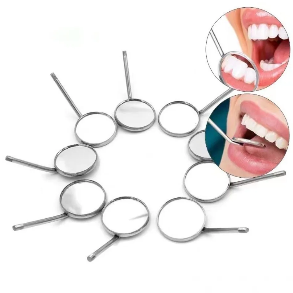 

5pcs 10pcs Dental Mirror Plain Mirror 22mm Surgical Instruments Replace Tools Dentist