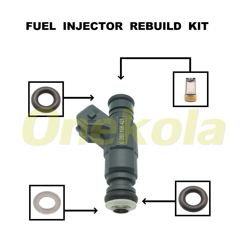 Fuel Injector Service Repair Kit Filters Orings Seals Grommets for 0280156421 For Cars Bico Injetor 1TR 2TR 3RZ 2RZ 1RZ 6AZ