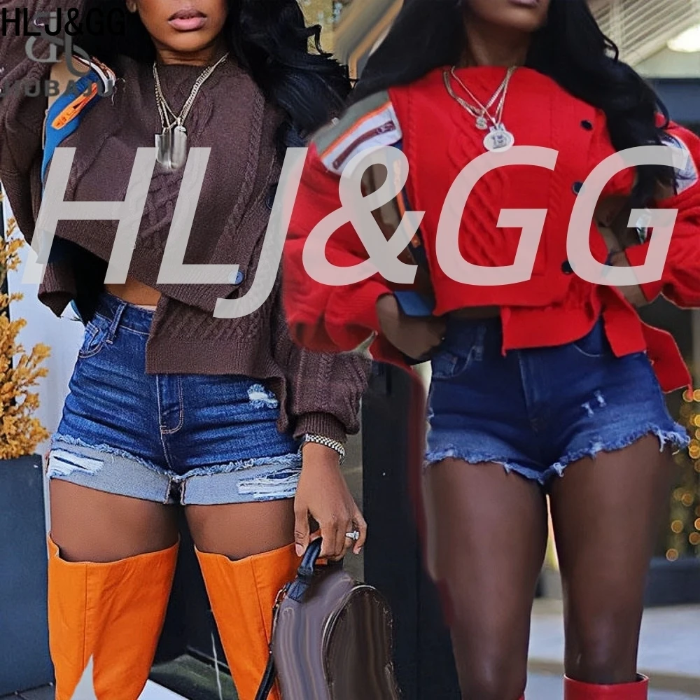 

HLJ &GG осень-зима повседневные вязаные свитера нестандартной формы высокого качества женские свитера с круглым вырезом и длинными рукавами свободный пуловер женский лоскутный топ