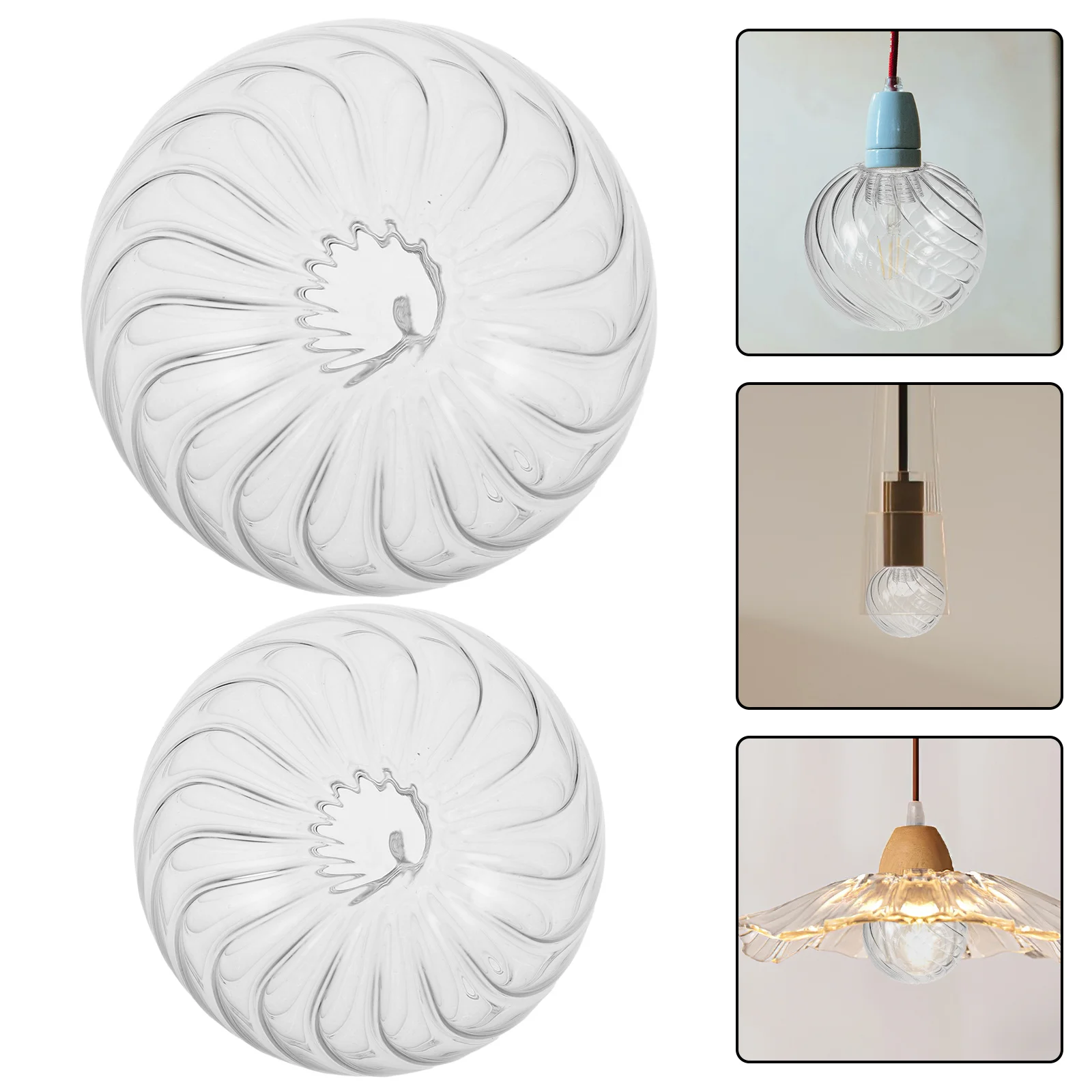 

2Pcs Bubble Glass Pendant Shade Replacement Round Lamp Cover for Living Room Dining Area Hanging Ceiling Fixture Clear Sphere