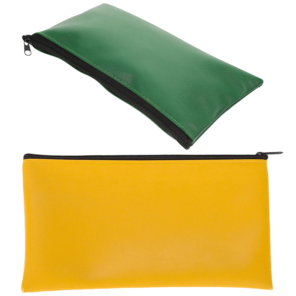 

2pcs Black Waterproof Document Bags Deposit Pouches Office Teachers Students Large Capacity File Folders ganizers