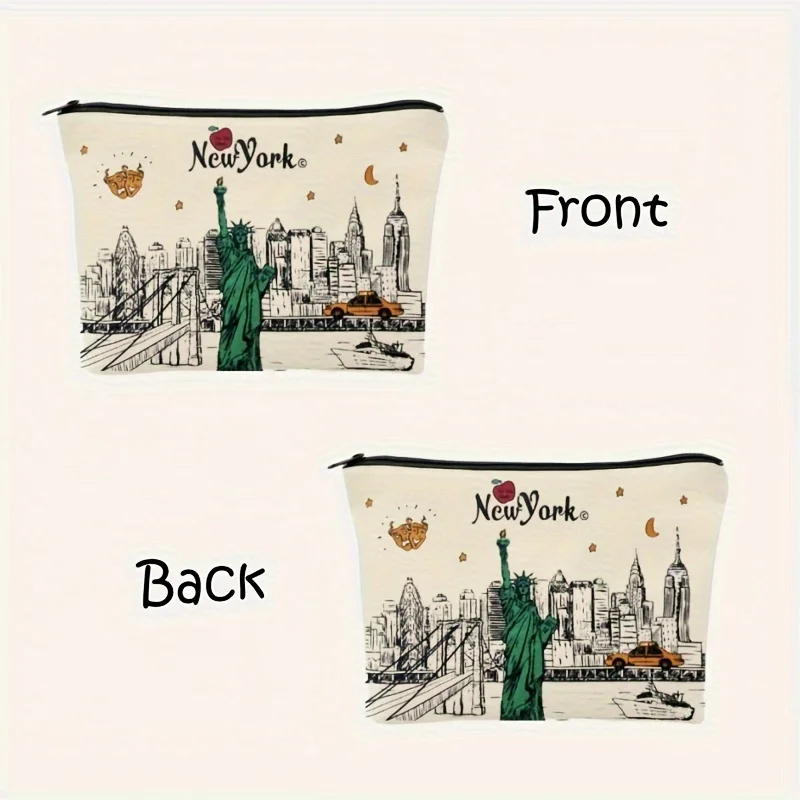 Uma bolsa NewYork – linda bolsa multifuncional com zíper para mulheres, bolsa de armazenamento de joias, bolsa de armazenamento pequena com zíper de viagem perfeita.