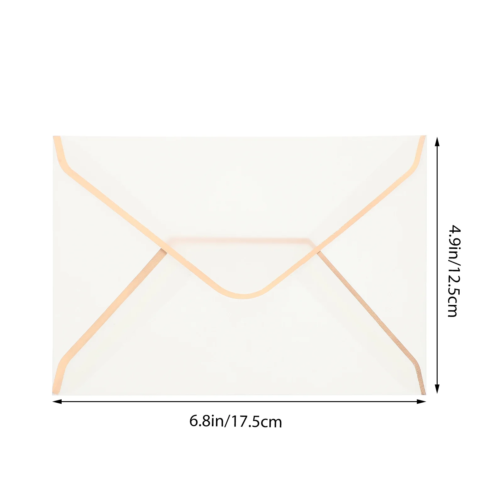 10Pcs Hot Stamping Envelopes Smooth Transparent Wedding Invitation Envelopes for Greeting Cards Birthday Party Celebration