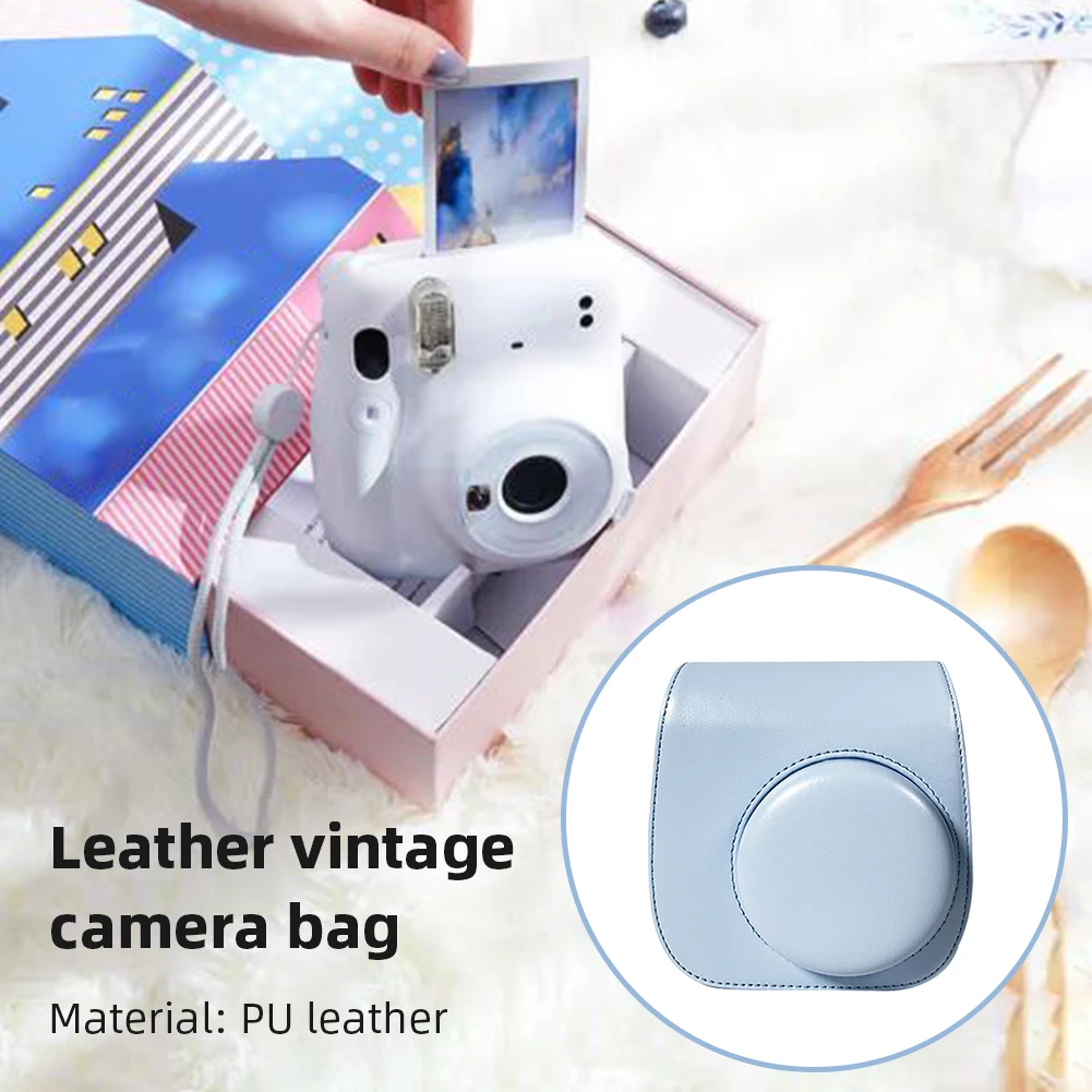 Instant Camera Storage Retro Camera Case Storage Bag PU Leather Scratchproof Accessories for Fujifilm for Instax Mini 12/11/9/8 view 3