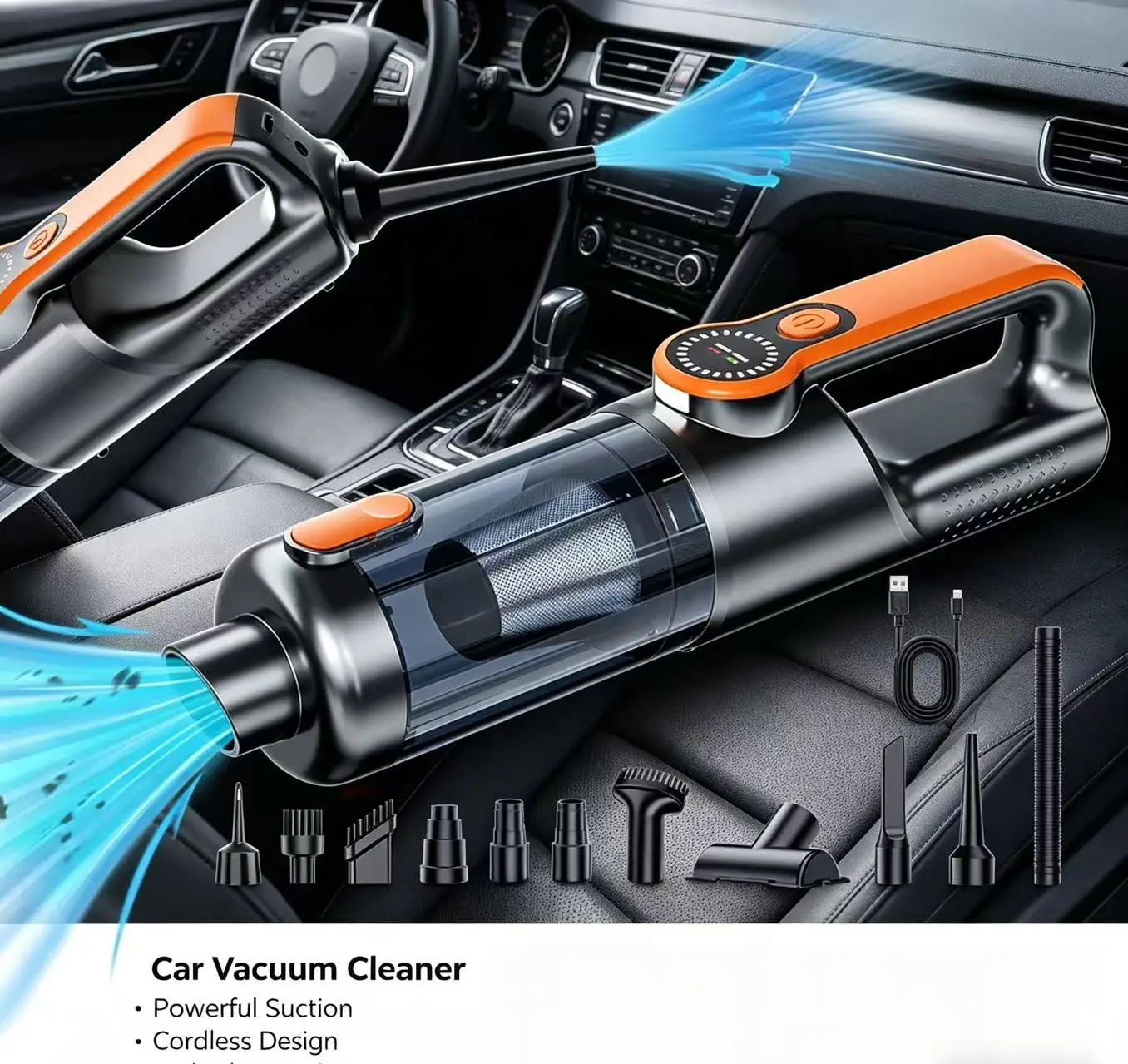 

Wireless Car Vacuum Cleaner One Button Dust Dump High Power Large Suction Mini Handheld Lightweight Rechargeable Vacuum Cleaner