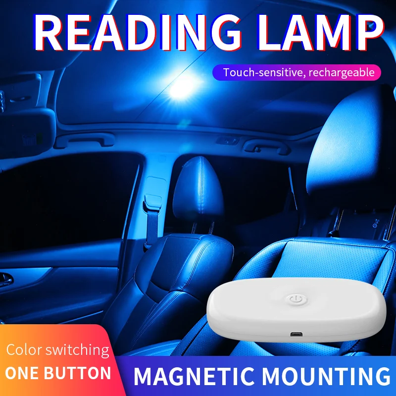 Automotive LED Farbige Leselampe, Innenraum-Kofferraum-Deckenbeleuchtung, Touch-Atmosphärenlicht, Ohne Verkabelung, Modifizierte Dekoration