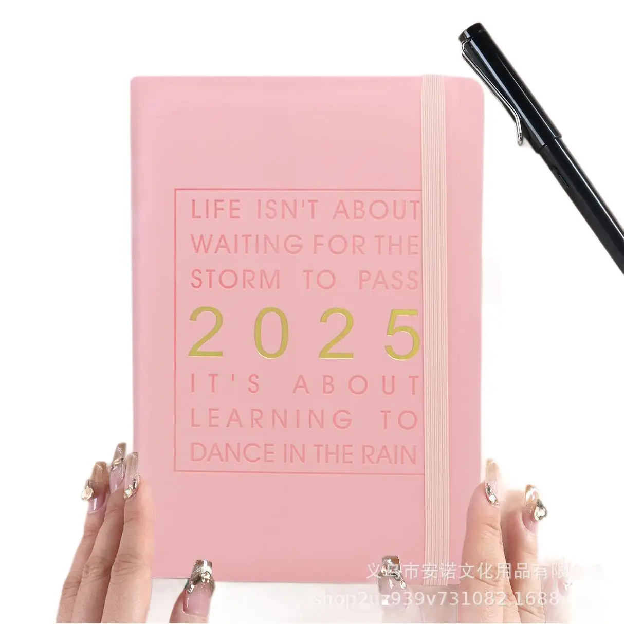 2025 Spot 365 Days Daily Plan Planner Schedule PU Cover English Inner Page Notebook school planner  agenda planner  undated