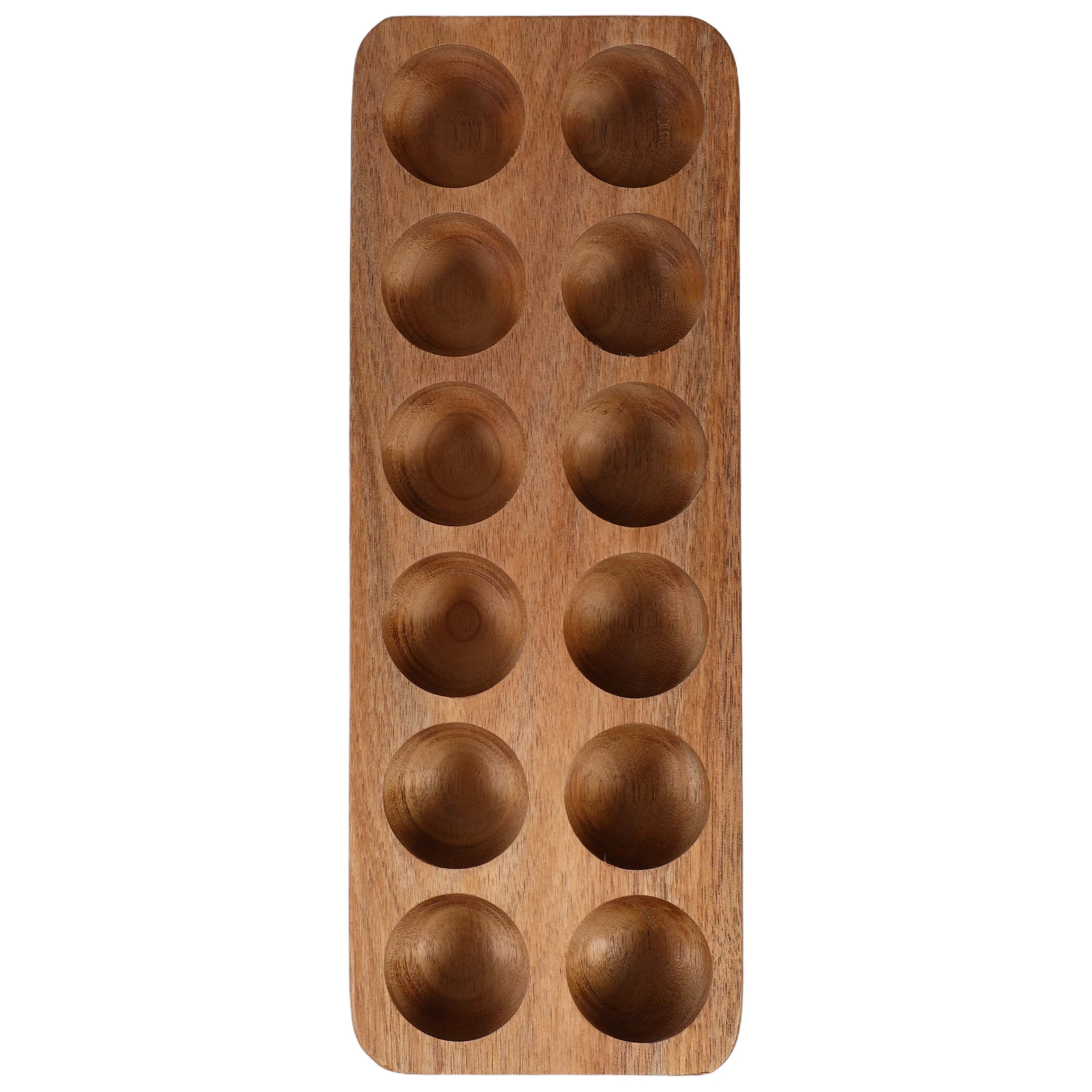

Wooden Egg Holder Tray 12 Holes Wood Storage Kitchen Countertop Organizer Refrigerator Display Crate Home Decor