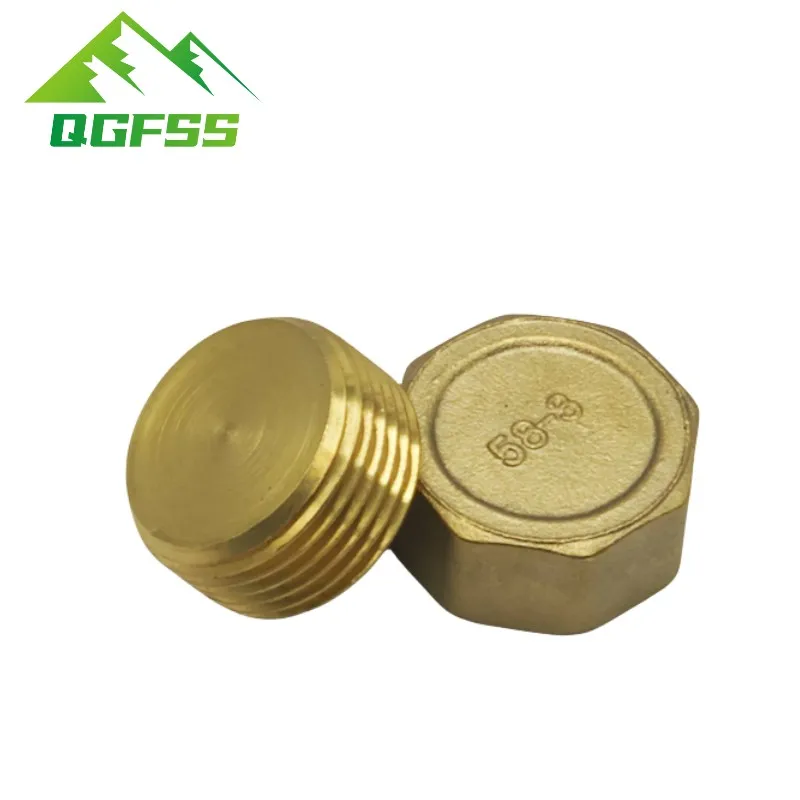 1pcs Brass Pipe Hex Head Brass End Cap Plug Fitting 1/8\