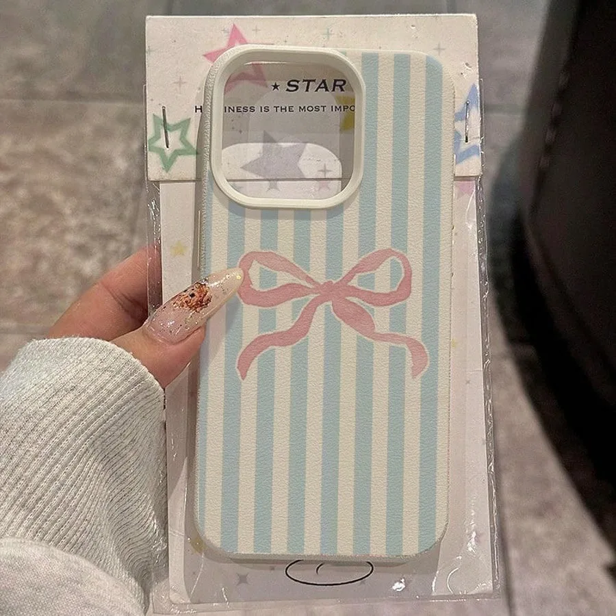 

Blue Stripe Pink Bwo Lichhe Print Case For Samsung A56 Cases Galaxy A16 A36 A26 A55 A54 A53 S25 Ultra S24 FE S23 Plus S22 Cover