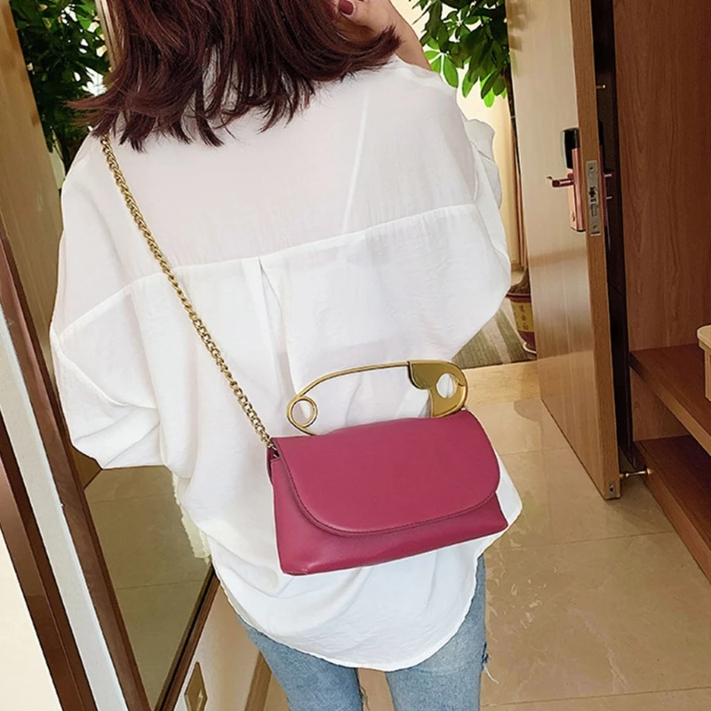 Trendy Crossbody Bag for Women Fashion Chain Shoulder Bag Purse with Removable Chain Strap Shoulder Handbag Purse