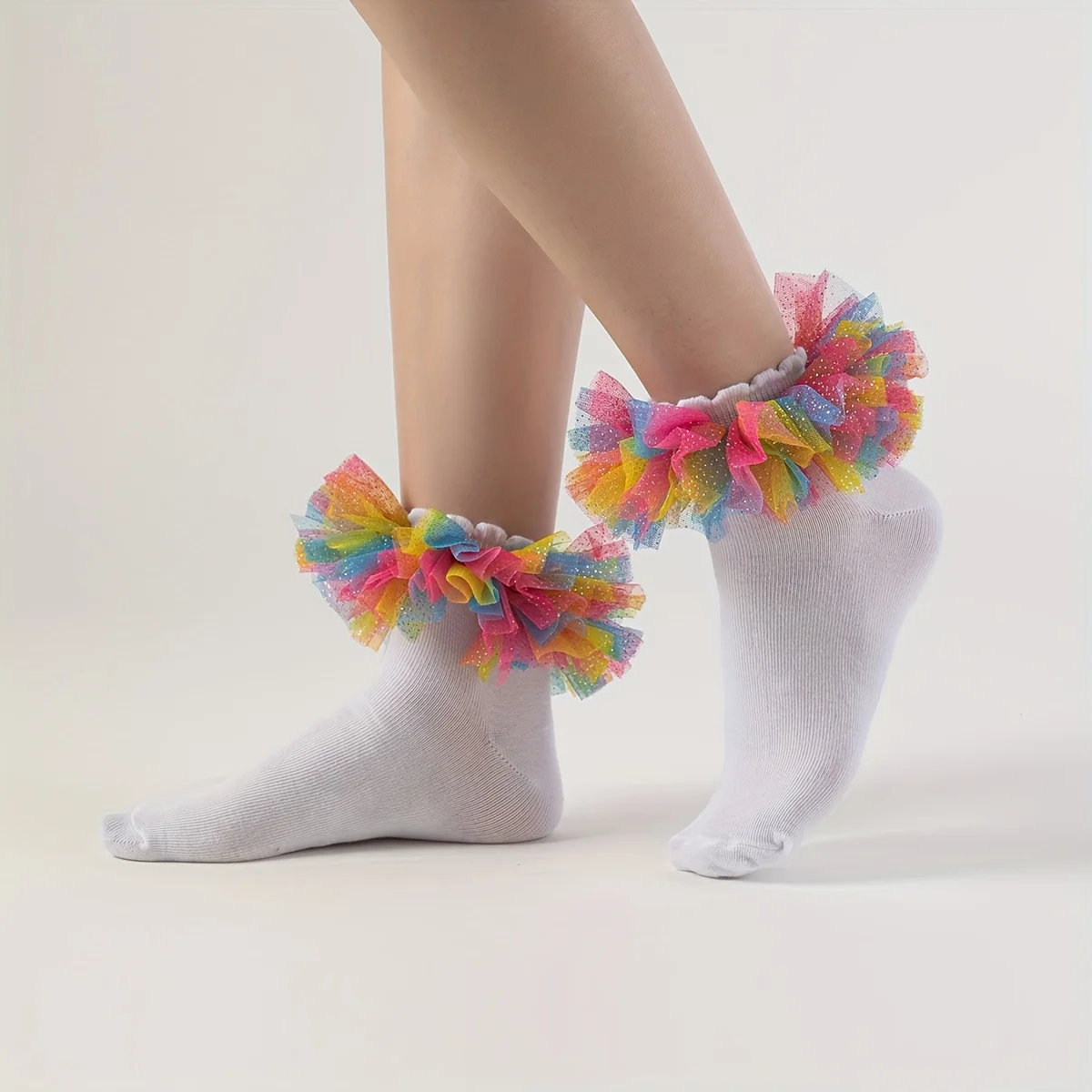 

Rainbow edged women's socks