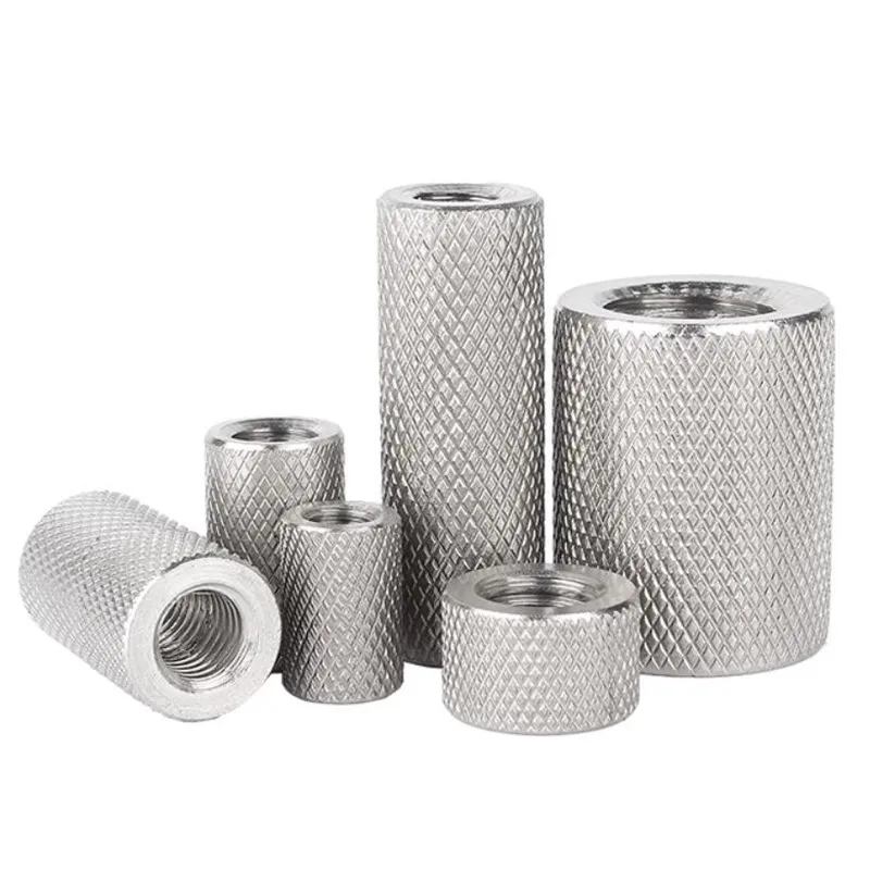 20pcs/5pcs Knurled Thumb Nut M4 M5 M6 M8 M10 M12 Stainless Steel Extend Long Knurled Hand Tighten Coupling Nut Connecting Nut