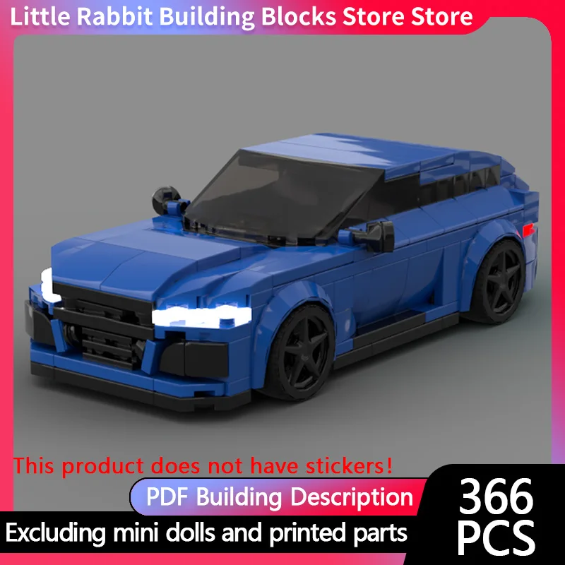 Speed Racing Car Model MOC Building Bricks RS3 Compact Sports Sedan Modular Technology Children Holiday Gifts Assemble Toys Suit