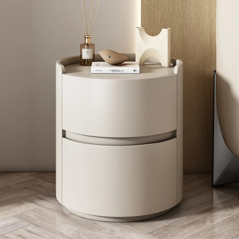 

Corner Bedside Table Creative Minimalist Modern Solid Wood Nightstands Small Luxury Storage Nachtkastje Home Furniture