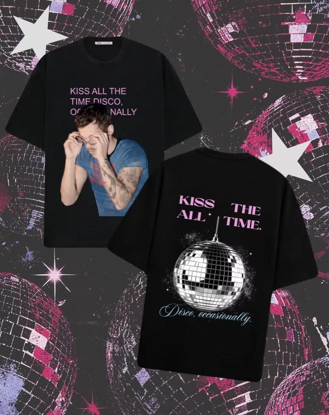2026 New Y2K Harry Styles 2026 Concert Double Sided Print Graphic Pattern High-Quality Comfortable Casual Unisex Summer T-Shirt