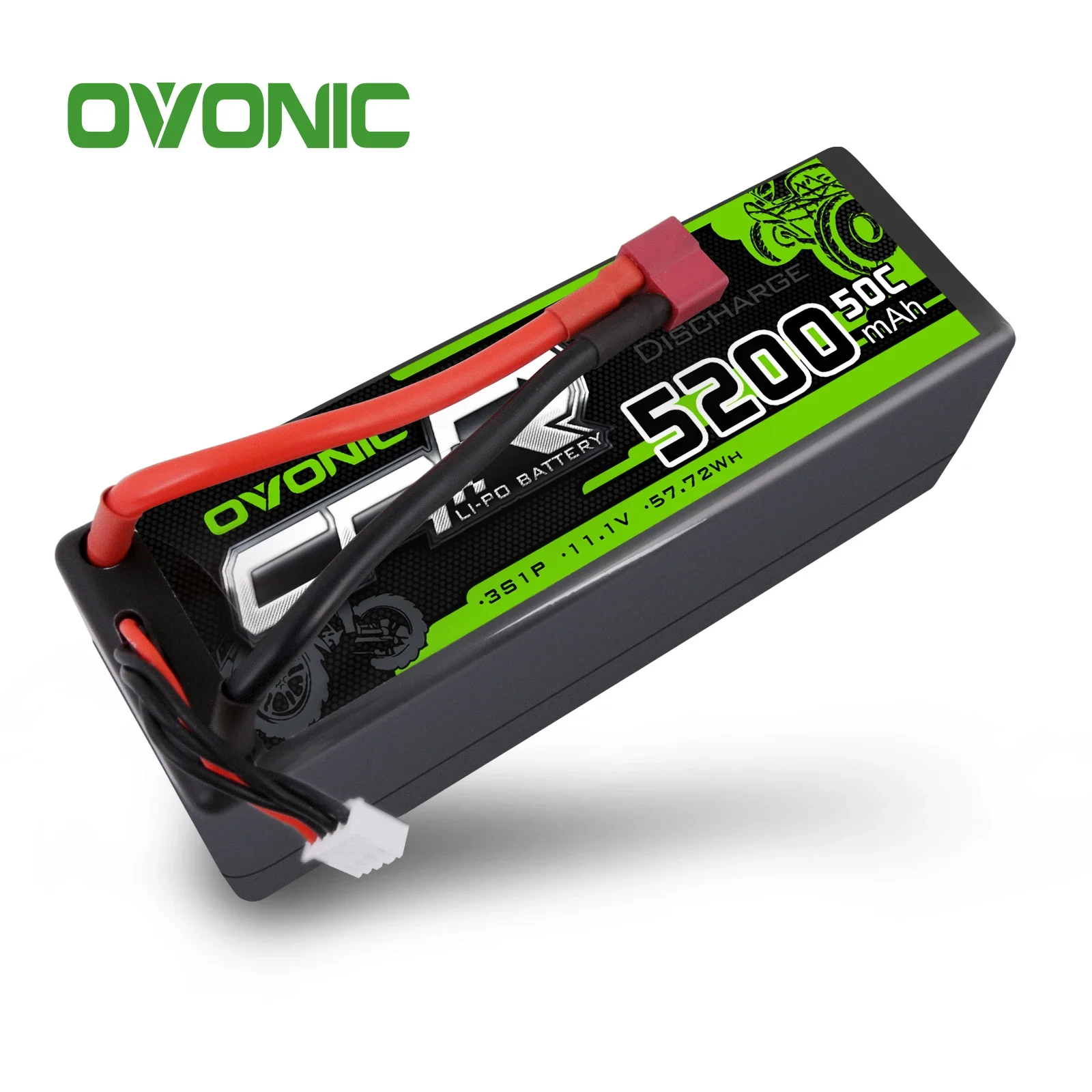 Ovonic 5200mAh RC Lipo Battery 11.1V 50C 3S RC Battery with Deans Plug for RC Evader Boat Car Truck Truggy Buggy Tank Helicopter