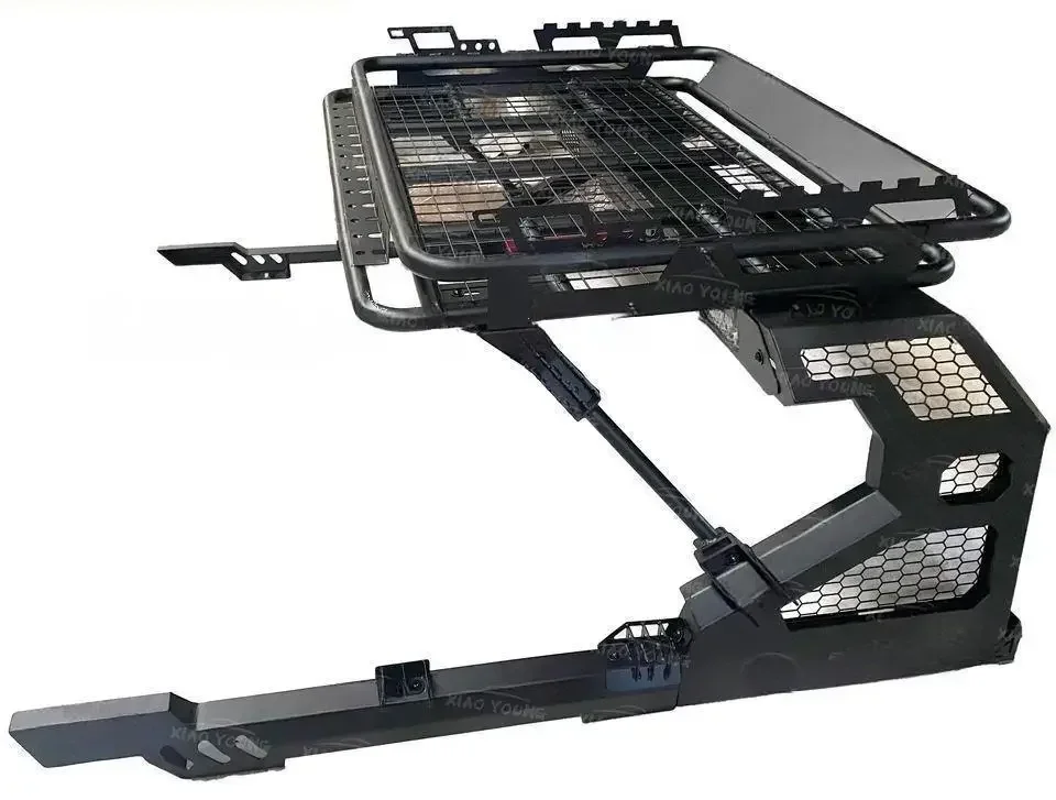 Pastilla negra Universal 4x4, accesorios exteriores para coche, barra antivuelco de hierro para Hi-lux Ran-ger Na-vara NP300 Fron-tier 006