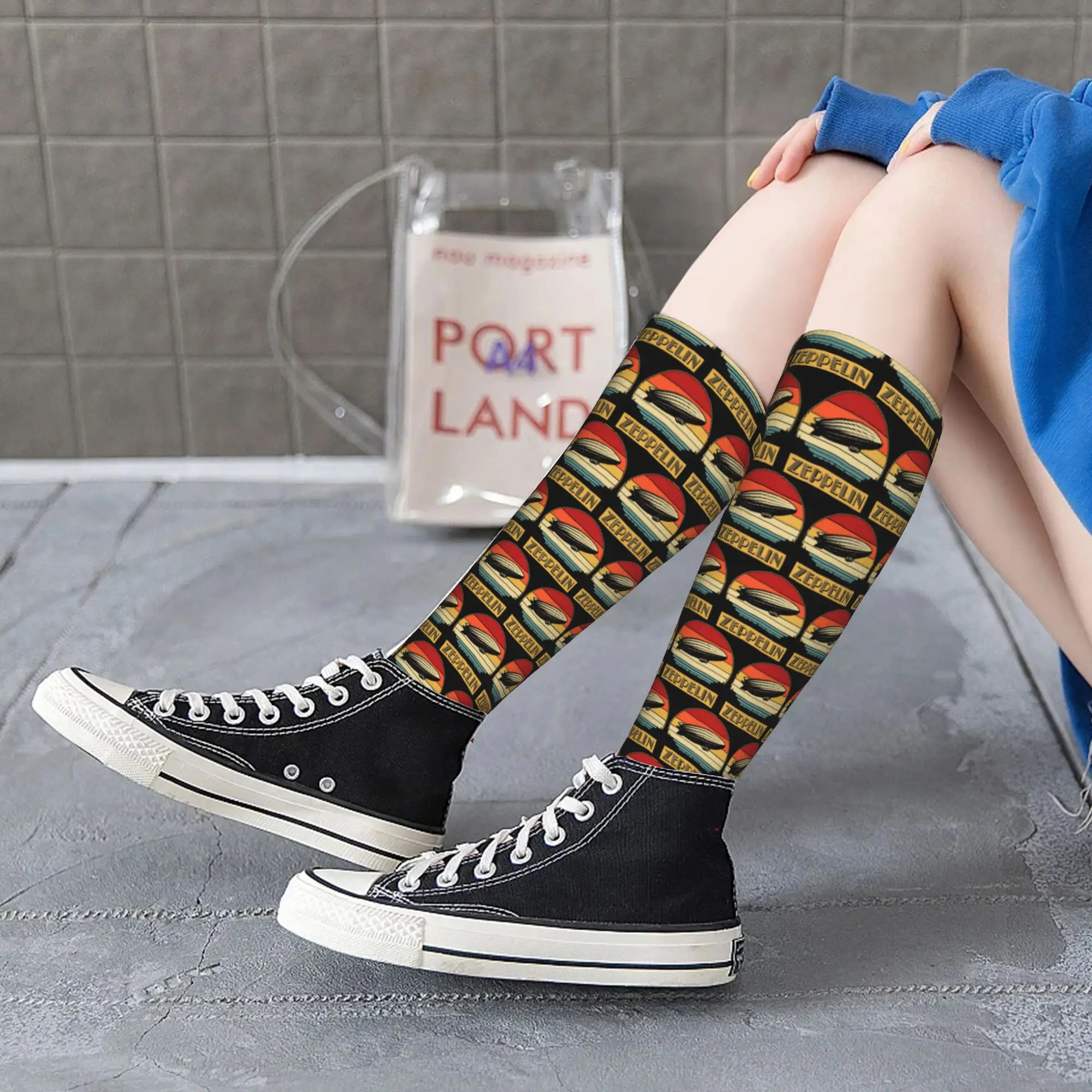 Alle Jahreszeiten Crew Strümpfe Led Zeppelin Socken Harajuku Lustige Hip Hop Lange Socken Zubehör für Männer Frauen Geburtstagsgeschenk