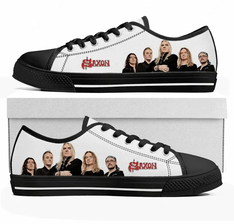 

Кроссовки Saxon Band Low Top высокого качества для мужчин, женщин и подростков, повседневные парные кеды из канваса, модные узоры, индивидуальный дизайн