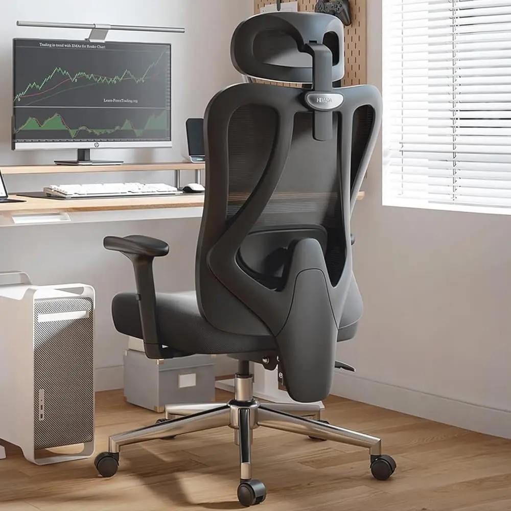 

P3 Ergonnomic Office Chair With 2D Adjustable Lumbar Support, Office Chairs With Adjustable Headrest And Armrest, 145° Stepl