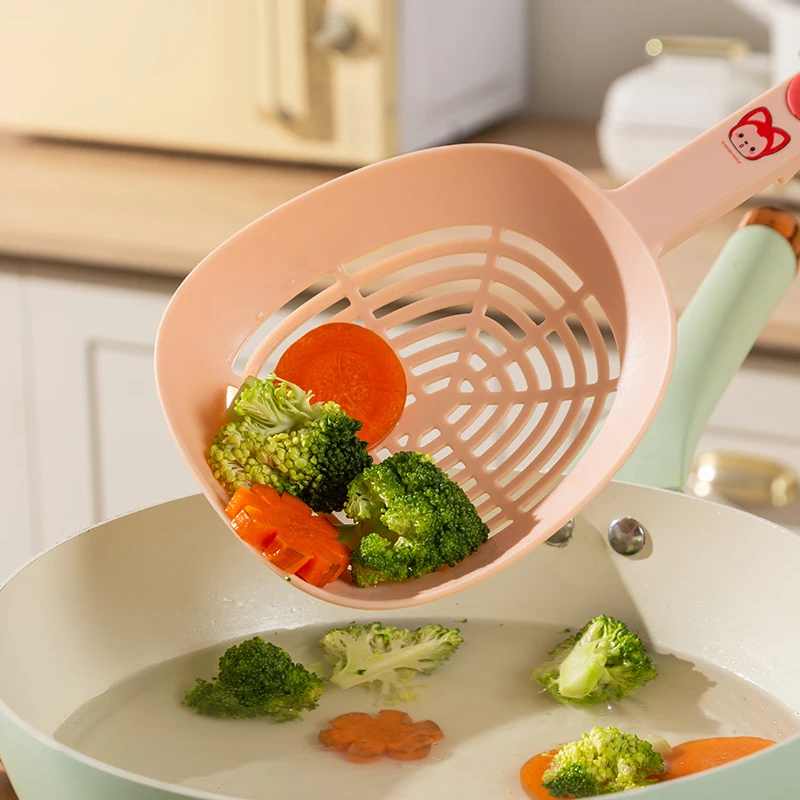 علي المنزلية الغذاء الصف مصفاة كبيرة الصيد الزلابية تصفية صافي ملعقة لوازم المطبخ ملعقة المعكرونة