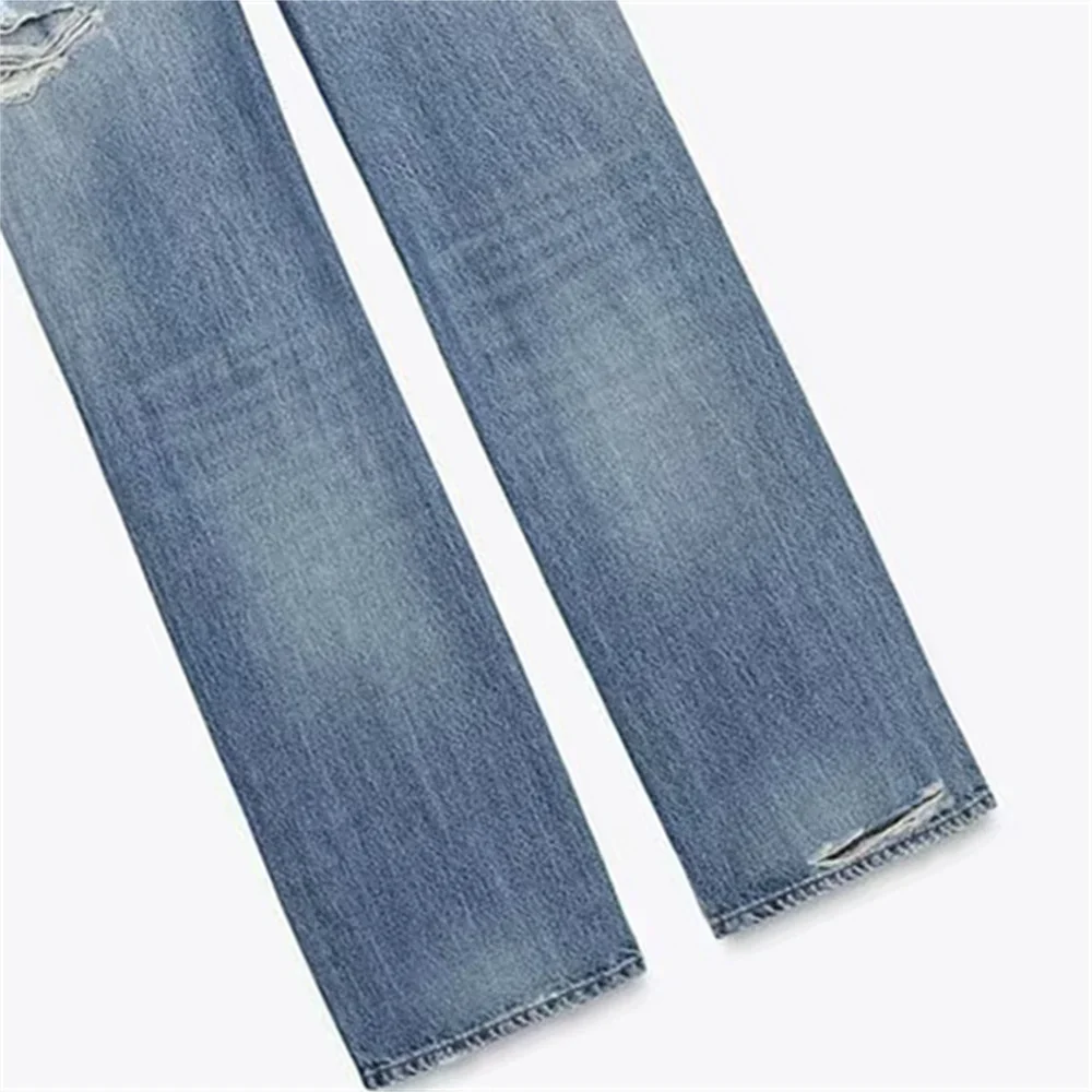 LIBIELIY LIBIELIY mode femme Piercing jean fermeture éclair poche décoration printemps/été nouveau produit vêtements pour femmes