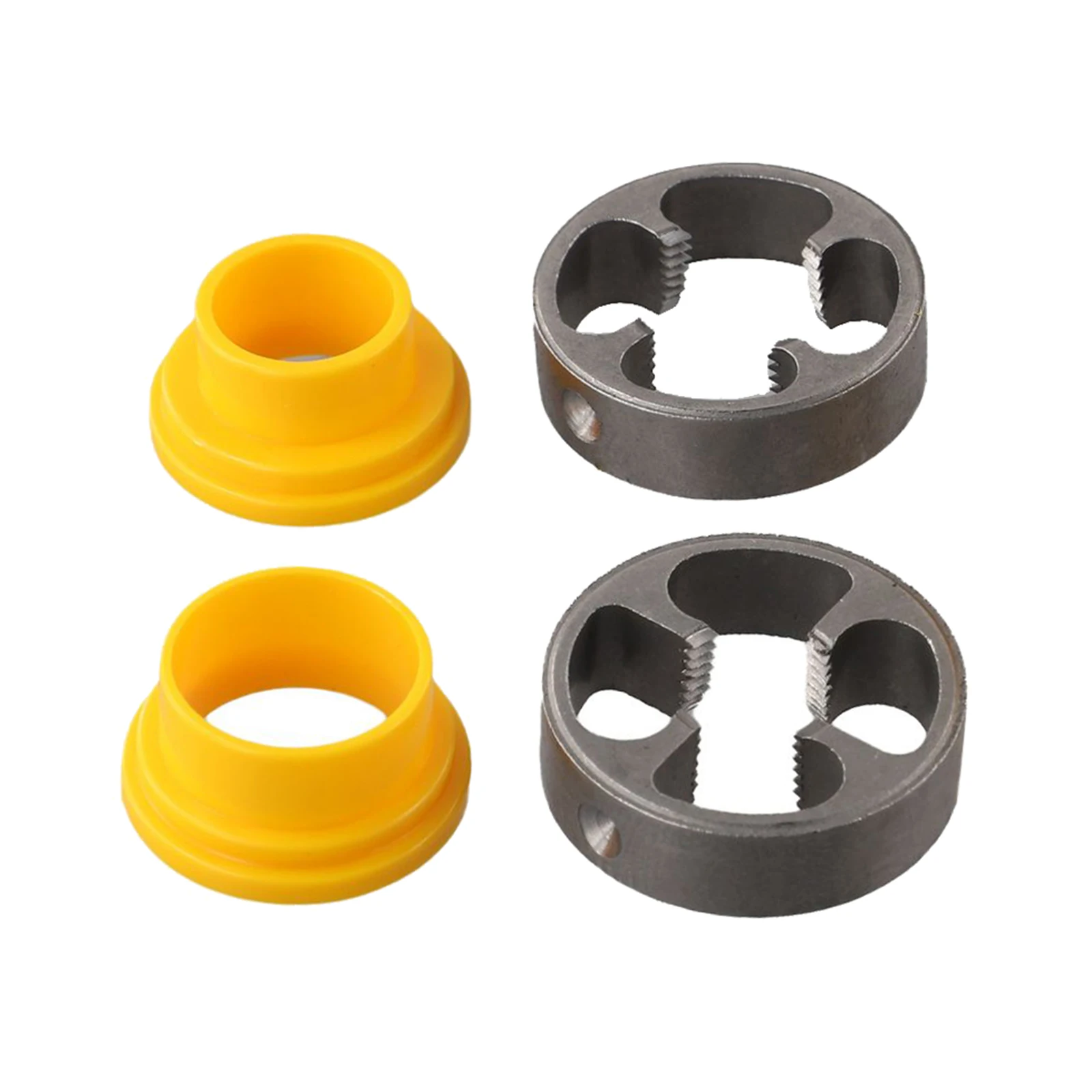 1/2 1inch Thread Tool Maker Pipe Threader Handle Tools 33mm Upper Diameter 50mm Lower Diameter NPT Thread Yellow